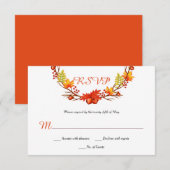 Autumn Leaves Berries Vines RSVP (Voorkant / Achterkant)