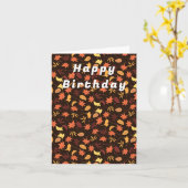 Autumn Leaves Birthday Kaart (Gele Bloem)