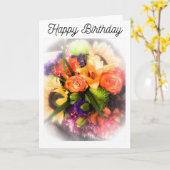 Autumn Leaves Birthday Kaart (Gele Bloem)