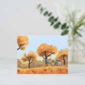 Autumn Leaves Bjornstad A&C briefkaart (Staand voorkant)