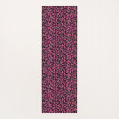 Autumn Leaves Black, Paars Yogamat (Achterkant)