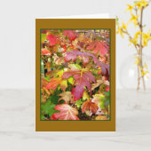 'Autumn Leaves' Blank Wenskaart Kaart (Gele Bloem)