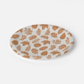 Autumn Leaves Block Print Papieren Bordje (Gekanteld)