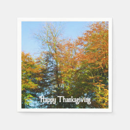 Autumn Leaves & Blue Skies - Aangepaste Thanksgivi Servet