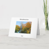 Autumn Leaves & Blue Skies - Aangepaste Verjaardag Kaart (Achterkant)