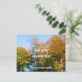 Autumn Leaves & Blue Skies - Personalised Briefkaart (Staand voorkant)