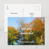 Autumn Leaves & Blue Skies - Personalised Briefkaart (Voorkant / Achterkant)