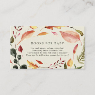 Autumn Leaves Books for Baby insert card Informatiekaartje