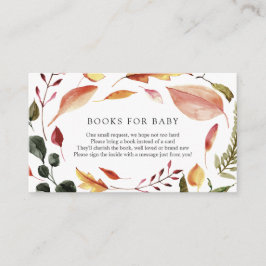 Autumn Leaves Books for Baby insert card Informatiekaartje