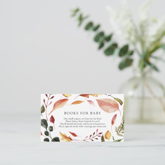 Autumn Leaves Books for Baby insert card Informatiekaartje (Staand voorkant)