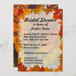 Autumn Leaves Bridal Shower Kaart