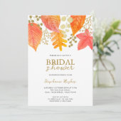 Autumn Leaves Bridal Shower Kaart (Staand voorkant)