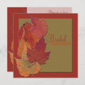 Autumn Leaves Bridal Shower Kaart (Voorkant / Achterkant)