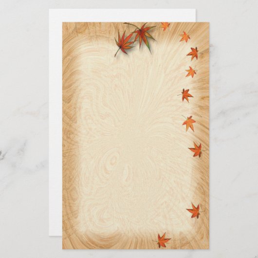Autumn Leaves Briefpapier (Voorkant / Achterkant)