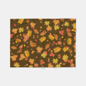 Autumn Leaves (Brown) Fleece Throw Blanket Deken (Voorkant (Horizontaal))