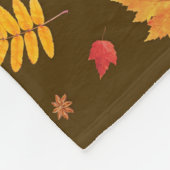 Autumn Leaves (Brown) Fleece Throw Blanket Deken (Hoek)