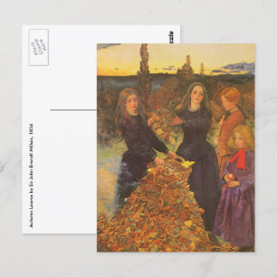 Autumn Leaves by Sir John Everett Millais Briefkaart