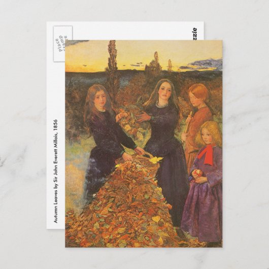 Autumn Leaves by Sir John Everett Millais Briefkaart (Voorkant / Achterkant)