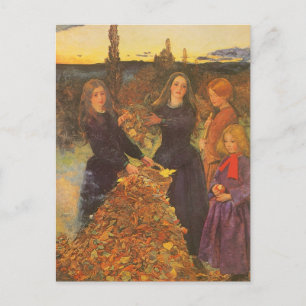 Autumn Leaves by Sir John Everett Millais Briefkaart