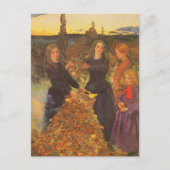 Autumn Leaves by Sir John Everett Millais Briefkaart (Voorkant)