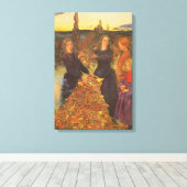 Autumn Leaves by Sir John Everett Millais Canvas Afdruk (Insitu (Houten vloer))