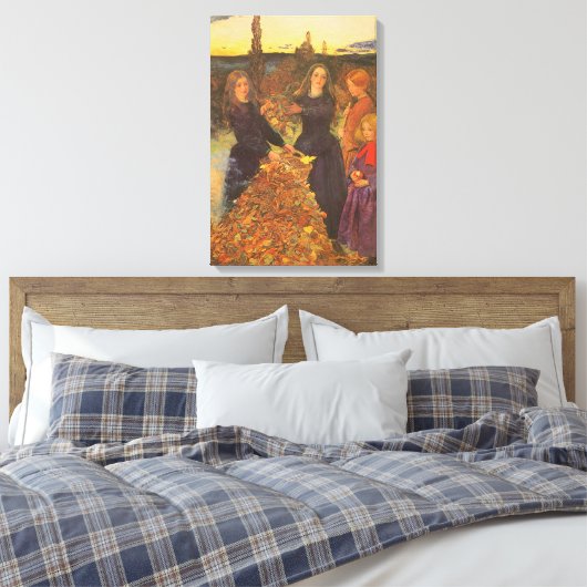 Autumn Leaves by Sir John Everett Millais Canvas Afdruk (Insitu (Slaapkamer))