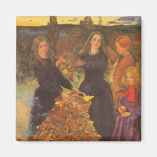 Autumn Leaves by Sir John Everett Millais Magneet (Voorkant)