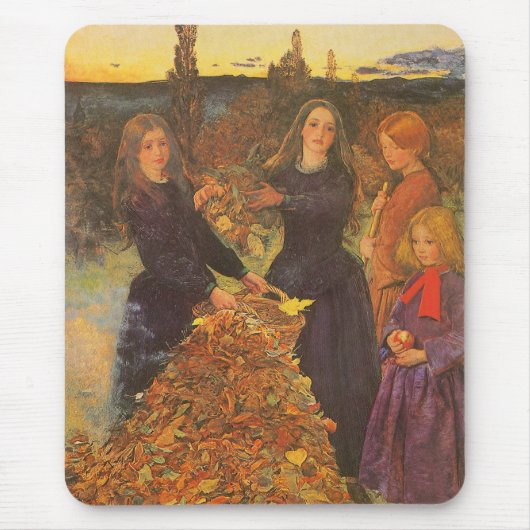 Autumn Leaves by Sir John Everett Millais Muismat (Voorkant)