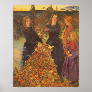 Autumn Leaves by Sir John Everett Millais Poster