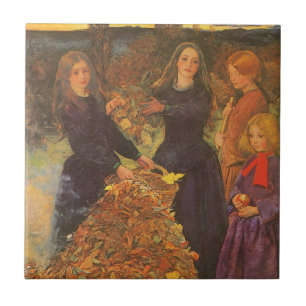 Autumn Leaves by Sir John Everett Millais Tegeltje