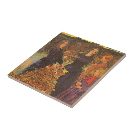 Autumn Leaves by Sir John Everett Millais Tegeltje (Zijkant)