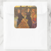 Autumn Leaves by Sir John Everett Millais Vierkante Sticker (Tas)
