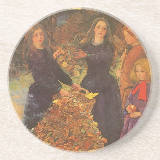 Autumn Leaves by Sir John Everett Millais Zandsteen Onderzetter (Voorkant)