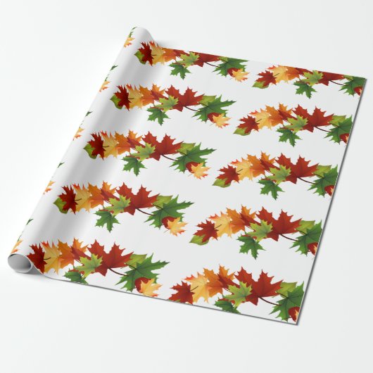 Autumn Leaves Cadeaupapier (Uitgerold)