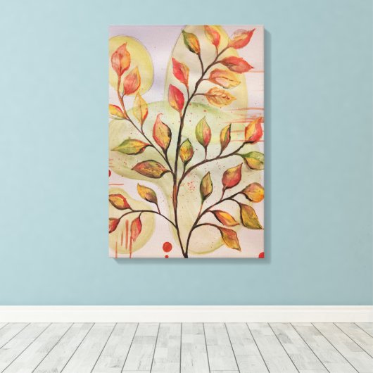 Autumn leaves canvas afdruk (Insitu (Houten vloer))