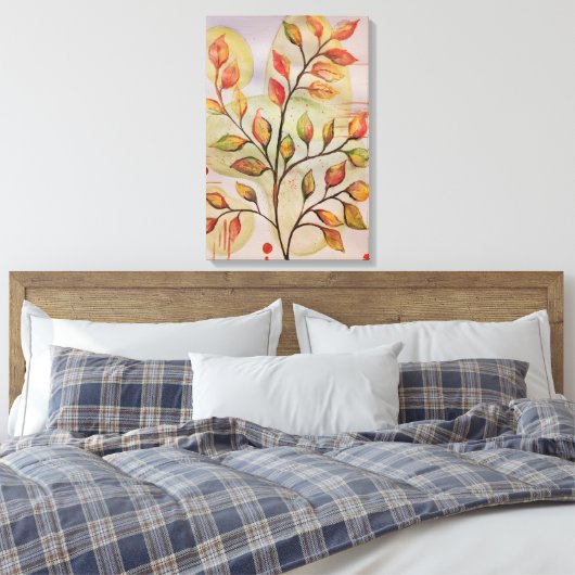 Autumn leaves canvas afdruk (Insitu (Slaapkamer))