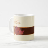 Autumn Leaves Ceramic "Hers"-Mok Koffiemok (Voorkant links)