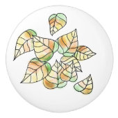 Autumn Leaves Ceramic Knob Keramische Knop (Voorkant)