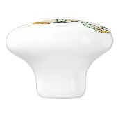 Autumn Leaves Ceramic Knob Keramische Knop (Zijkant)