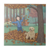 Autumn Leaves Ceramic Tile Tegeltje (Voorkant)