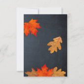 Autumn Leaves & Chalkboard Housewarming Uitnodigin Kaart (Achterkant)