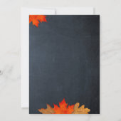 Autumn Leaves Chalkboard Wedding Uitnodiging (Achterkant)