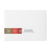 Autumn Leaves Checkerboard Omwikkelbaar Adreslabel (Voorkant)