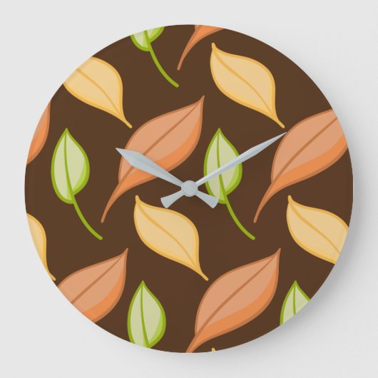 Autumn Leaves Clock Grote Klok (Voorkant)