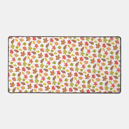 Autumn Leaves Colorful Pattern Bureaumat (Voorkant)