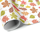 Autumn Leaves Colorful Pattern Cadeaupapier (Rol Hoek)