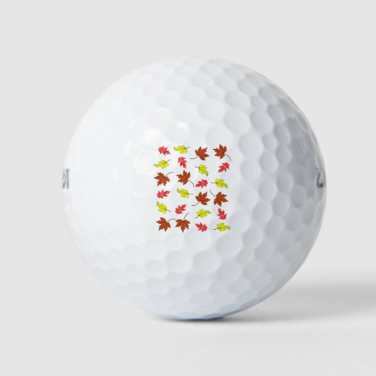 Autumn Leaves Colorfull Golfballen (Voorkant)
