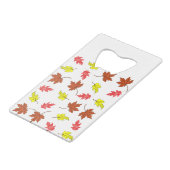 Autumn Leaves Colourfull Creditkaart Flessenopener (Voorkant Gekanteld)