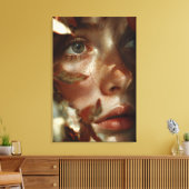Autumn Leaves Crown Freckled Portrait Canvas Afdruk (Insitu (Woonkamer))