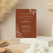 Autumn Leaves Custom Fall Wedding Kaart